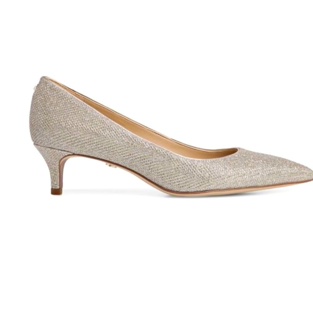 COPY - Sam Edelman Silver Sparkly Kitten Heels-Size 8
